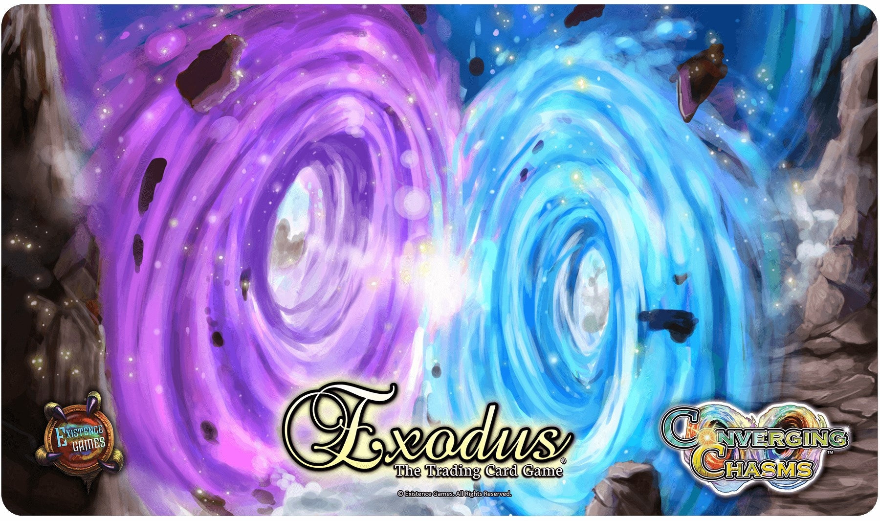 Converging Chasms Portals Collide Playmat for Exodus TCG - Playmats Sealed