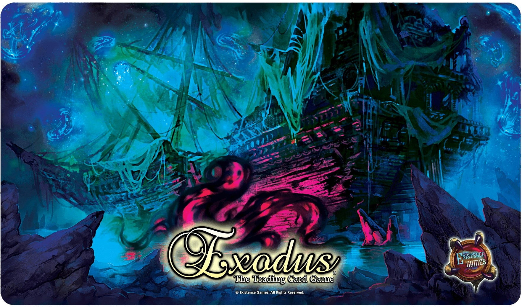Harrowing Haunt Playmat for Exodus TCG (Stitched Edge) - Playmats Sealed