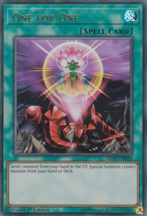 One for One (19018) (AC19) - YuGiOh Single