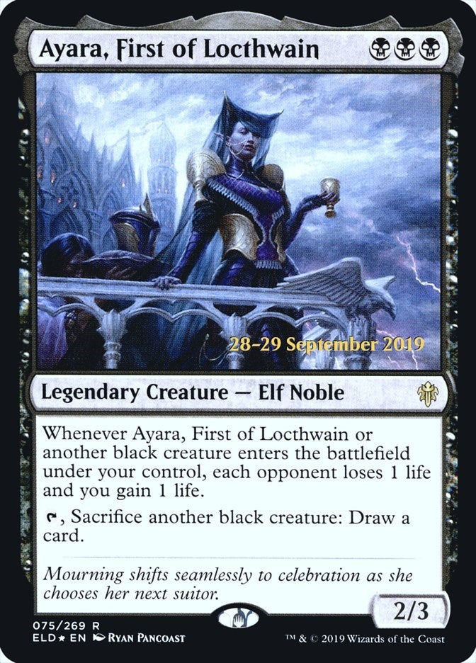 Image for Ayara, First of Locthwain (75) (Prerelease Cards) - Magic: The Gathering