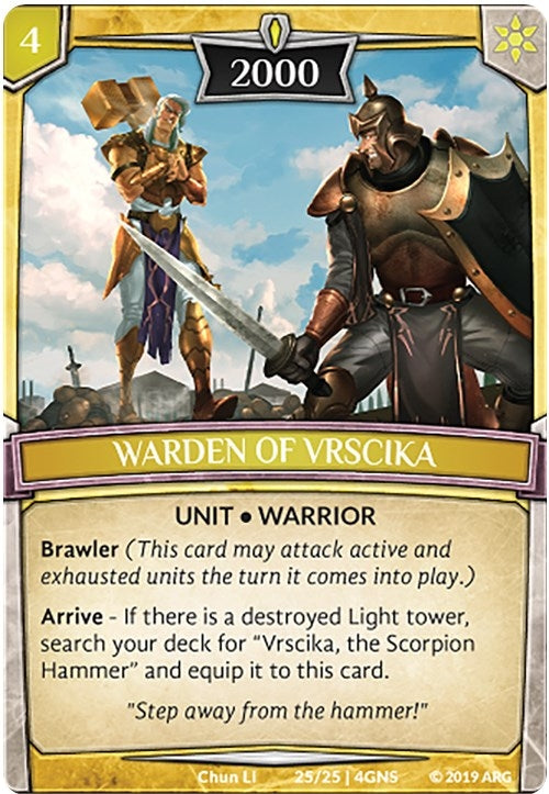 Warden of Vrscika (25) [GENE] - Argent Saga TCG Single