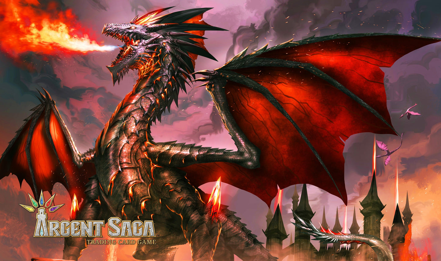 Argent Saga TCG Rubber Playmat - Igneous Dragon - Playmats Sealed