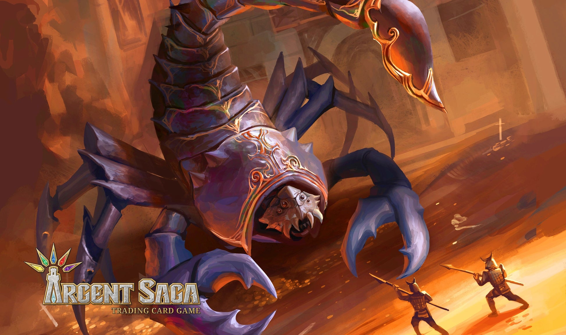 Argent Saga TCG Rubber Playmat - Sandsea Scorpion - Playmats Sealed
