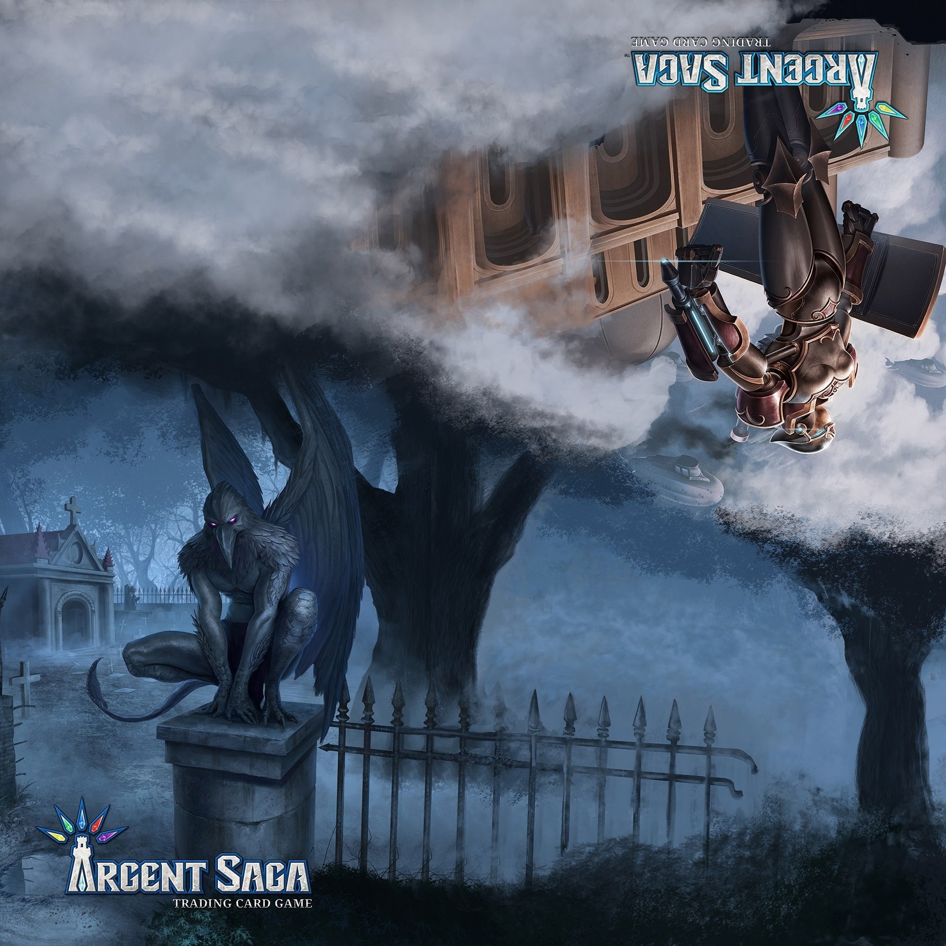 Argent Saga TCG Cloth 2-Player Playmat - Predator and Protector - Playmats Sealed