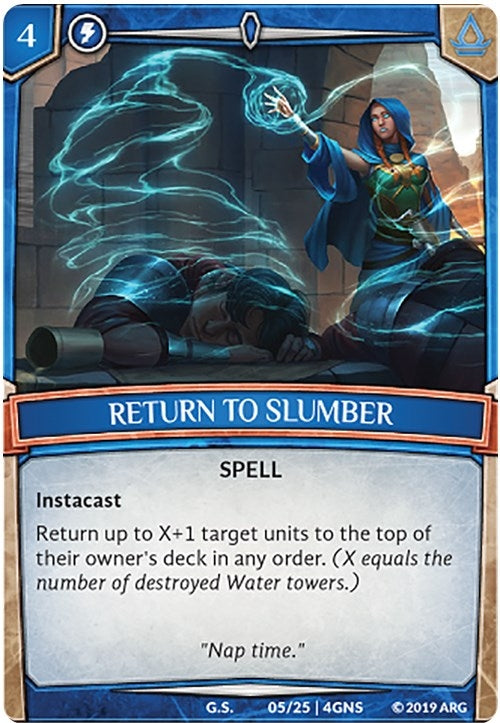 Return to Slumber (5) [GENE] - Argent Saga TCG Single