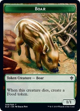 Boar // Food (18) Double-sided Token (0) [ELD] - MTG Single