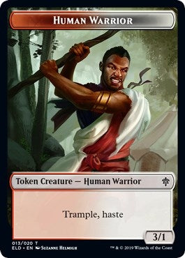 Human Warrior // Food (16) Double-sided Token (0) [ELD] - MTG Single