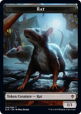 Rat // Food (18) Double-sided Token (0) [ELD] - MTG Single