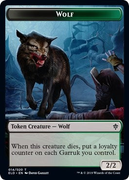 Wolf // Food (15) Double-sided Token (0) [ELD] - MTG Single