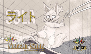 Argent Saga TCG Rubber Event Playmat - Sola Judge (June 2019) - Playmats Sealed