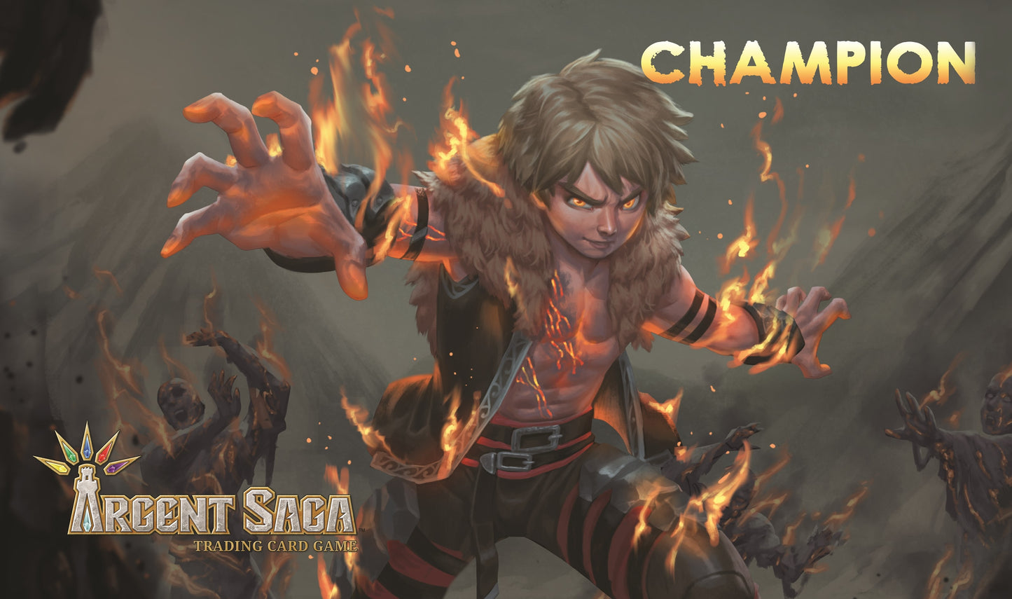 Argent Saga TCG Rubber Event Playmat - Release Events Champion Gen Con 2019 and Local Game Stores - Playmats Sealed