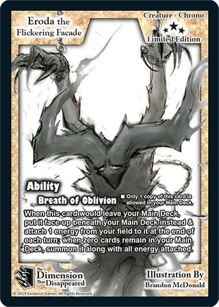 Eroda the Flickering Facade (Limited Edition) [LESC] - Exodus TCG Single