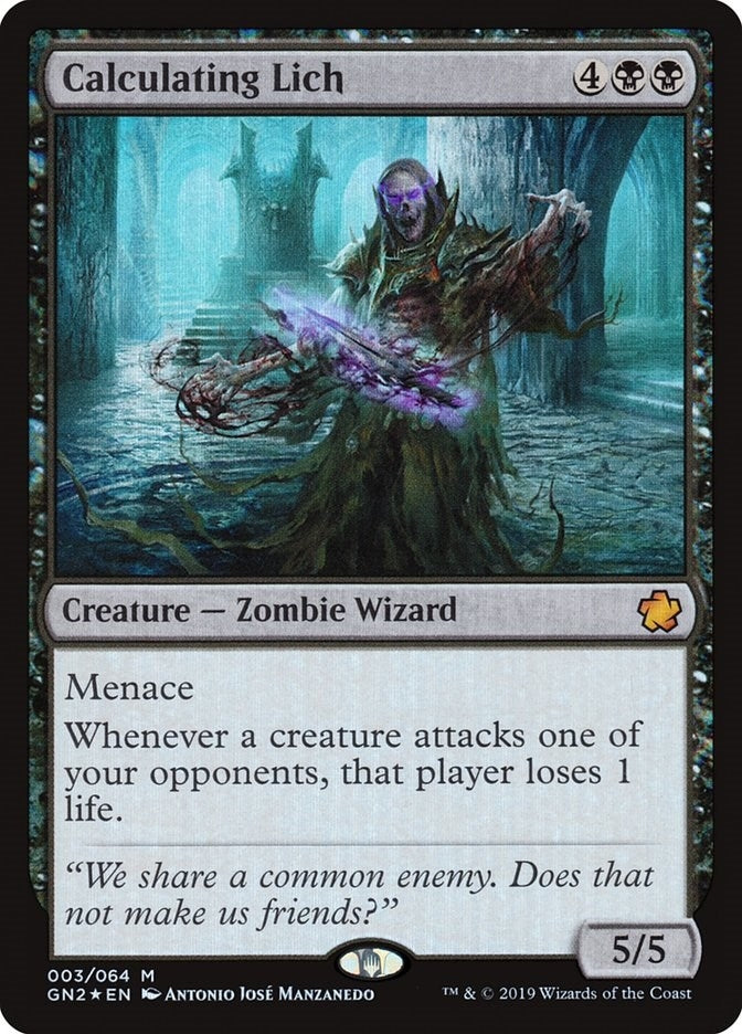 Calculating Lich (3) [GN2] - MTG Single