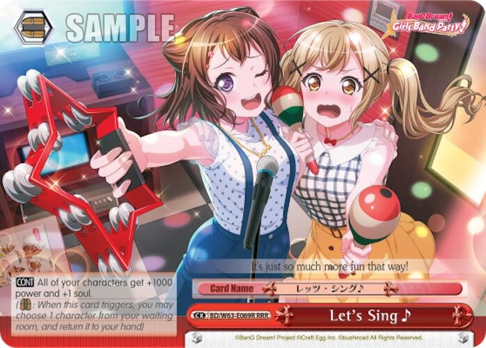Let’s Sing (RRR) (63069) [BD/W63] - Weiss Schwarz Single