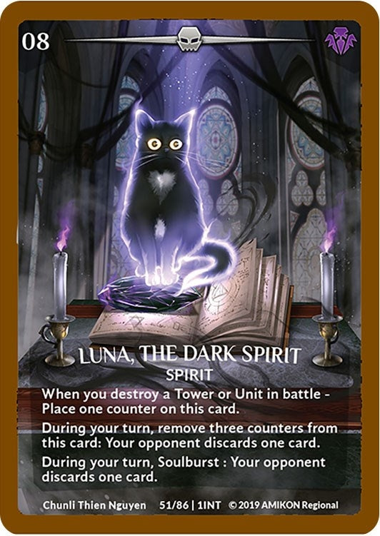 Luna the Dark Spirit (Bronze Metal) (ARG Oct./Nov. 2019 Regional) (51) [PR] - Argent Saga TCG Single