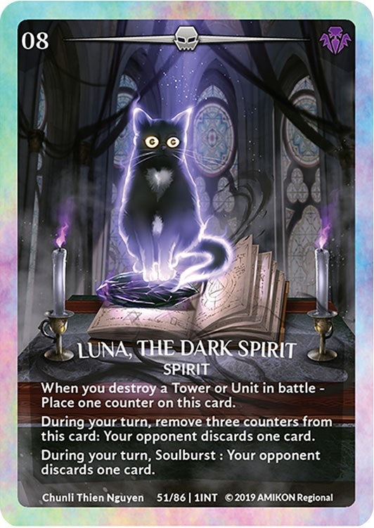 Luna the Dark Spirit (Rainbow Metal) (ARG Oct./Nov. 2019 Regional) (51) [PR] - Argent Saga TCG Single