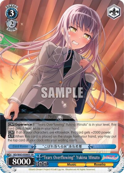 ’Tears Overflowing’ Yukina Minato (SR) (63080) [BD/W63] - Weiss Schwarz Single