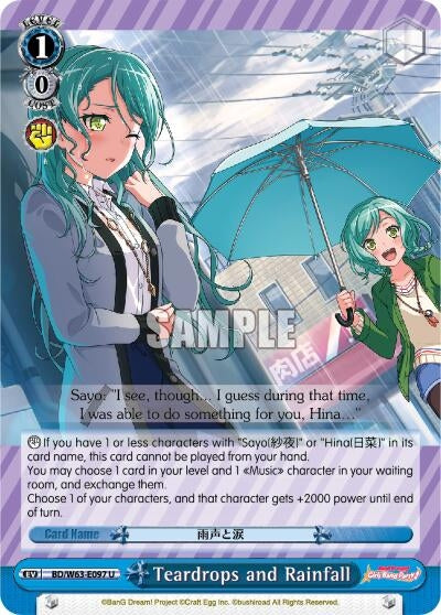 Teardrops and Rainfall (63097) [BD/W63] - Weiss Schwarz Single