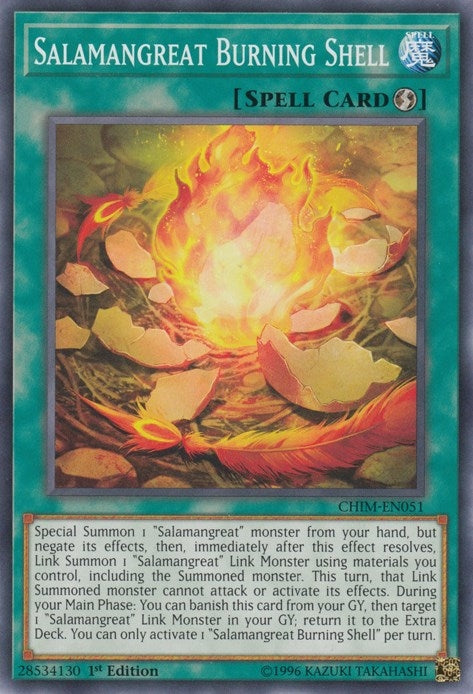 Salamangreat Burning Shell (51) (CHIM) - YuGiOh Single