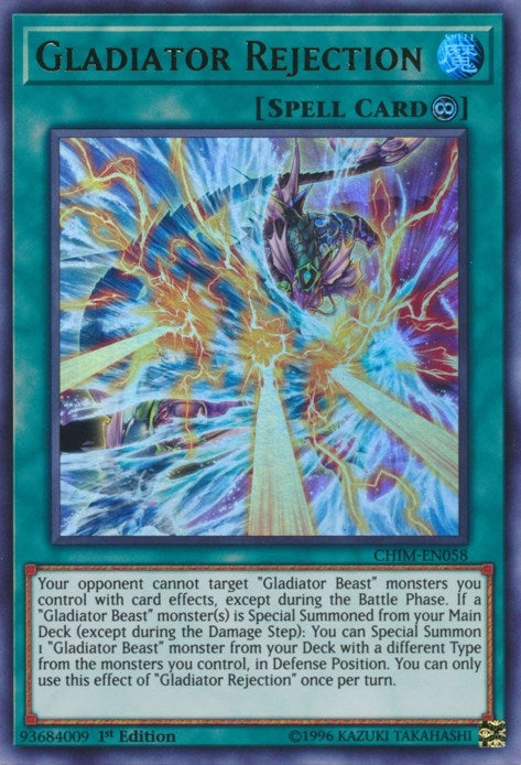 Gladiator Rejection (58) (CHIM) - YuGiOh Single
