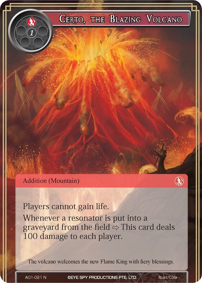 Certo the Blazing Volcano (1021) [AO1] - Force of Will Single
