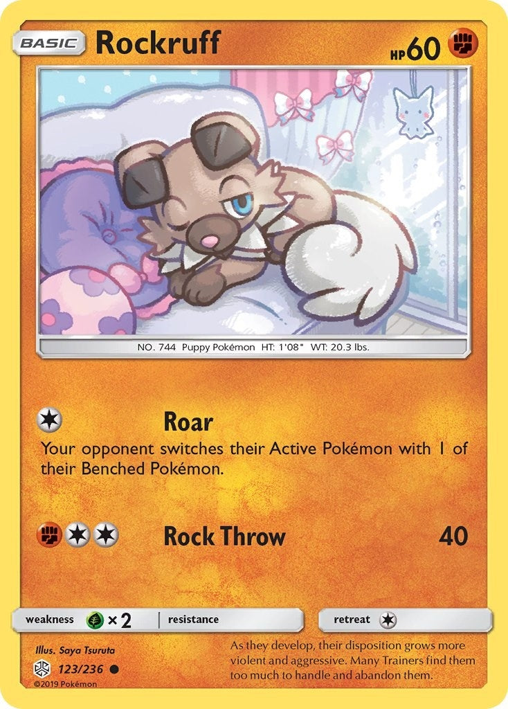 Image for Rockruff (123/236) (SM - Cosmic Eclipse) - Pokemon