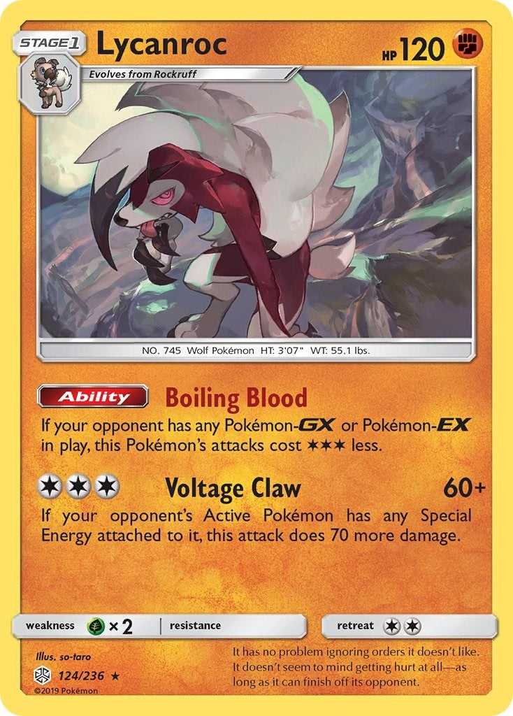 Image for Lycanroc (124/236) (SM - Cosmic Eclipse) - Pokemon
