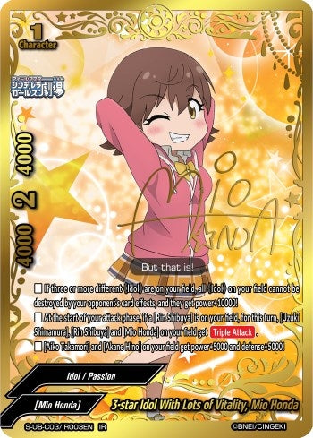 3-star Idol With Lots of Vitality Mio Honda (IR) (3003) [S-UB-C03] - Future Card BuddyFight Single