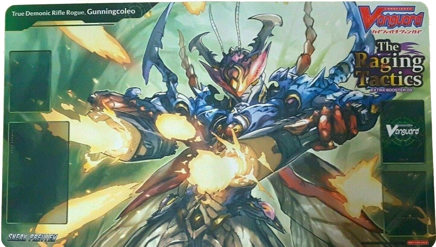 Cardfight!! Vanguard Sneak Preview Playmat: The Raging Tactics - True Demonic Rifle Rogue Gunningcoleo - Playmats Sealed