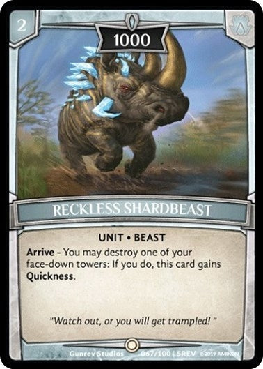 Reckless Shardbeast (67) [REV] - Argent Saga TCG Single