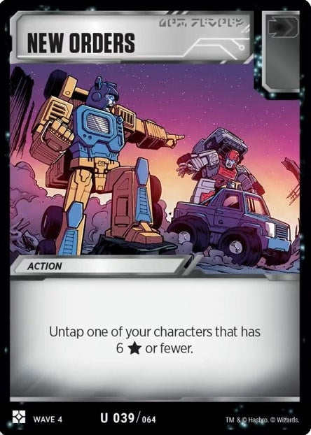 New Orders (39) [WCS2] - Transformers TCG Single