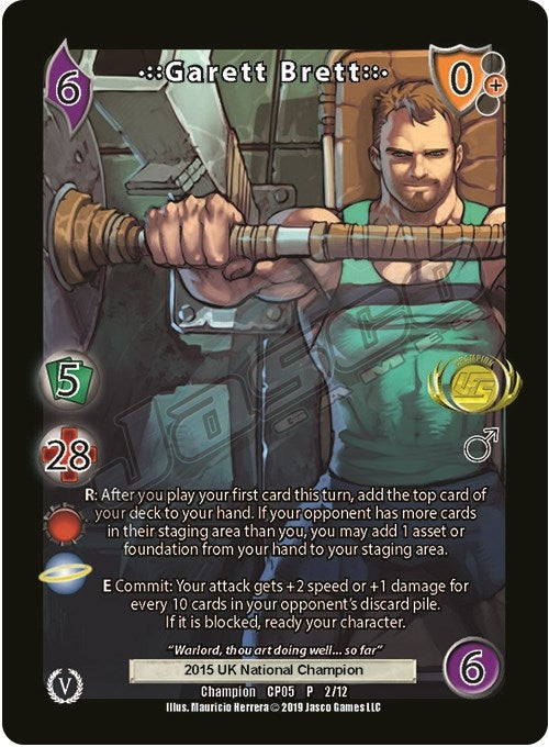 Garett Brett (Champion Batch V Promo) (2) [UVSP] - UniVersus Single