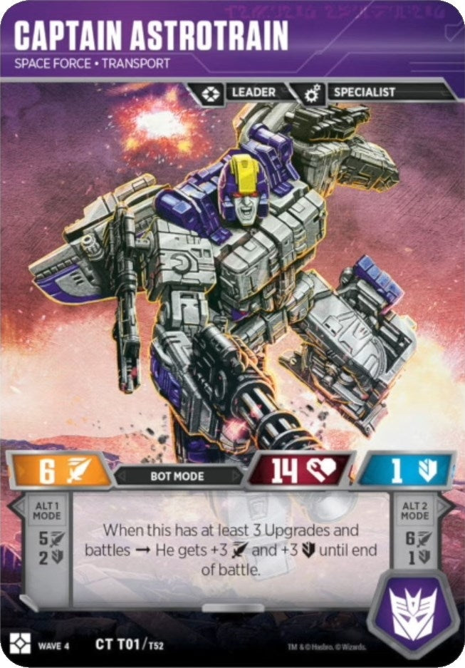 Captain Astrotrain - Space Force Transport (1) [WCS2] - Transformers TCG Single