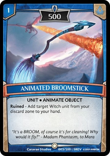 Animated Broomstick (3) [REV] - Argent Saga TCG Single