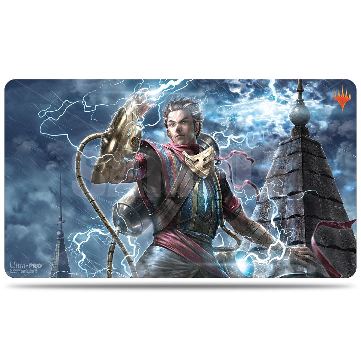 War of the Spark Alternate Art Standard Size Playmat for Magic - Ral Zarek - Playmats Sealed