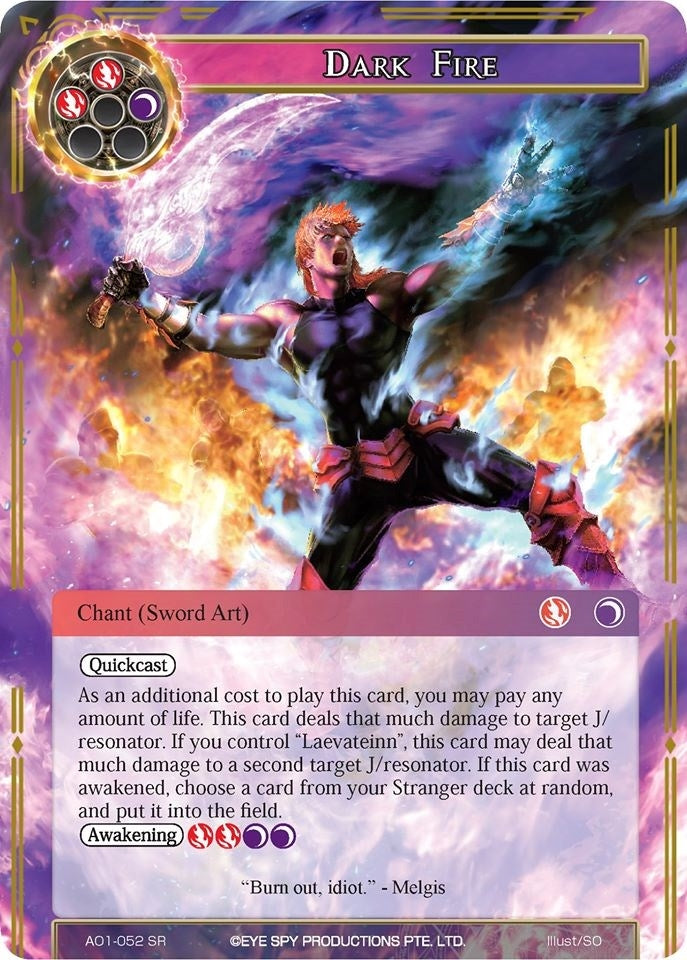 Dark Fire (1052) [AO1] - Force of Will Single