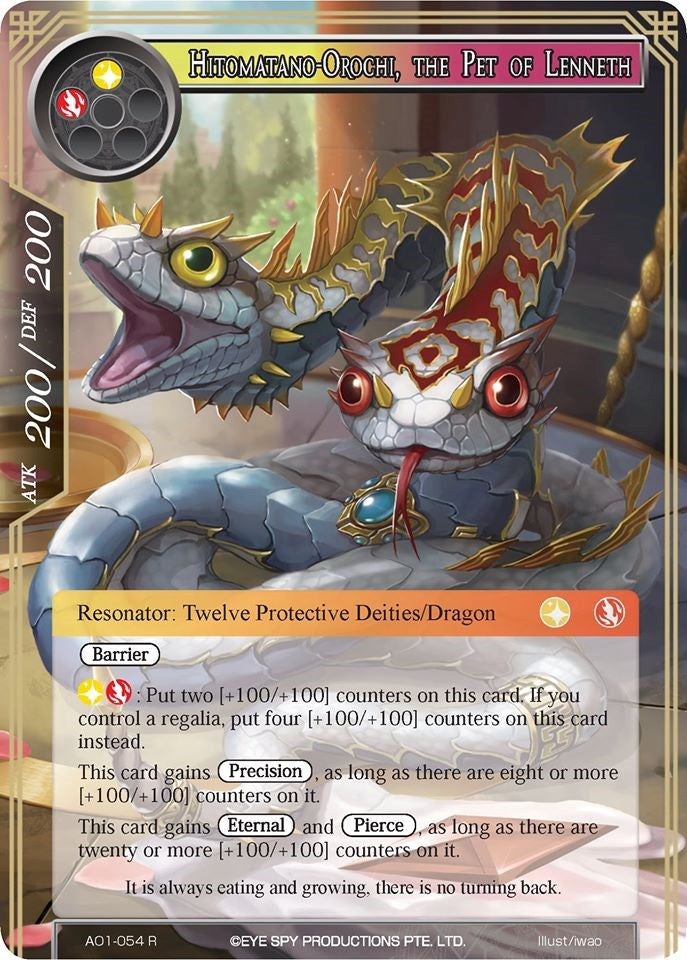 Hitomatano-Orochi the Pet of Lenneth (1054) [AO1] - Force of Will Single