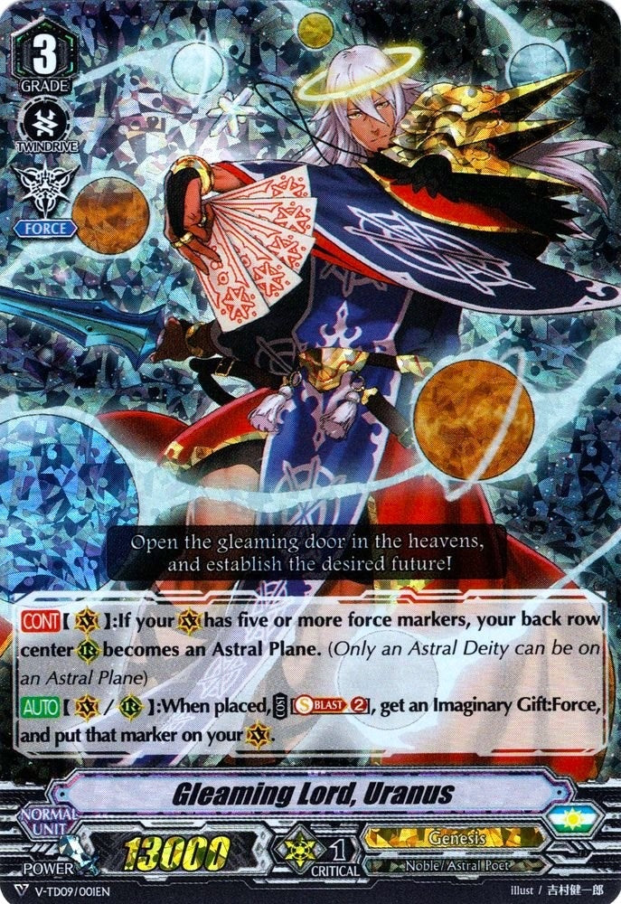 Gleaming Lord Uranus (RRR Foil) (9001) [V-TD09] - Cardfight Vanguard Single