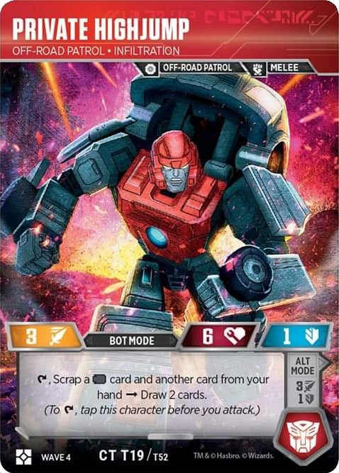 Private Highjump - Off-Road Patrol Infiltration (19) [WCS2] - Transformers TCG Single