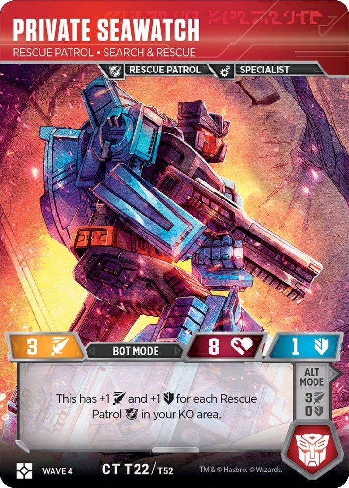 Private Seawatch - Rescue Patrol Search & Rescue (22) [WCS2] - Transformers TCG Single