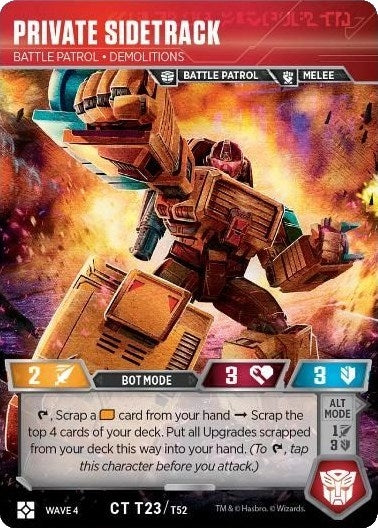 Private Sidetrack - Battle Patrol Demolitions (23) [WCS2] - Transformers TCG Single
