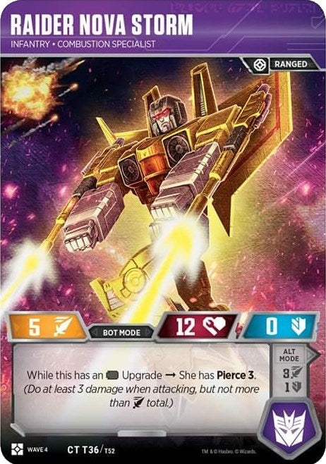 Raider Nova Storm - Infantry Combustion Specialist (36) [WCS2] - Transformers TCG Single