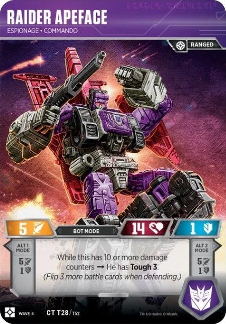 Raider Apeface - Espionage Commando (28) [WCS2] - Transformers TCG Single