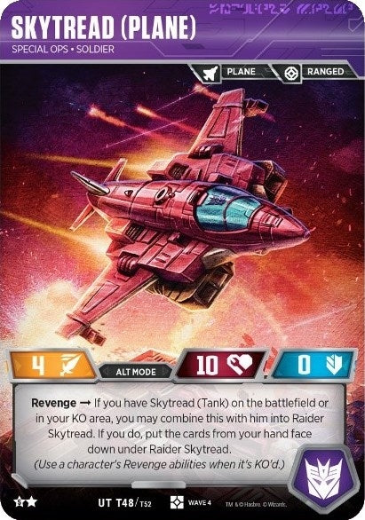 Skytread (Plane) - Special Ops Soldier (Raider Skytread Alt) (48) [WCS2] - Transformers TCG Single