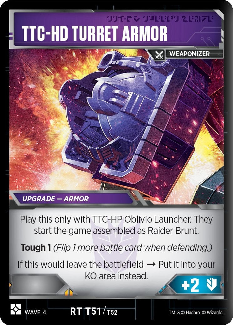 TTC-HD Turret Armor (Raider Brunt Upgrade) (51) [WCS2] - Transformers TCG Single