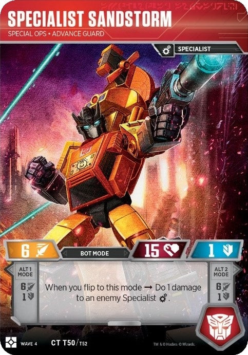 Specialist Sandstorm - Special Ops Advance Guard (50) [WCS2] - Transformers TCG Single
