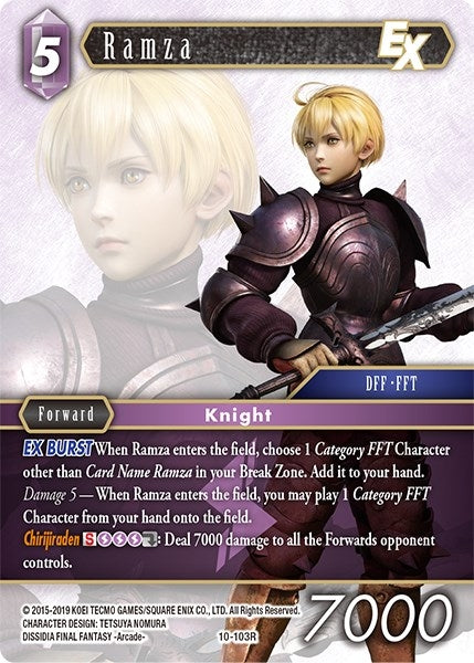 Ramza EX (10) [OP10] - Final Fantasy TCG Single