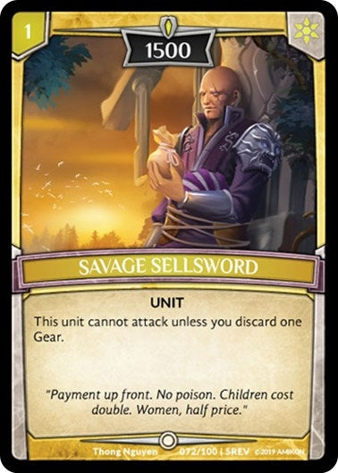 Savage Sellsword (72) [REV] - Argent Saga TCG Single