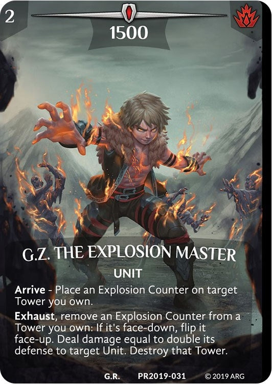 G.Z. the Explosion Master (Full Art) (Non-Foil) (2019031) [PR] - Argent Saga TCG Single