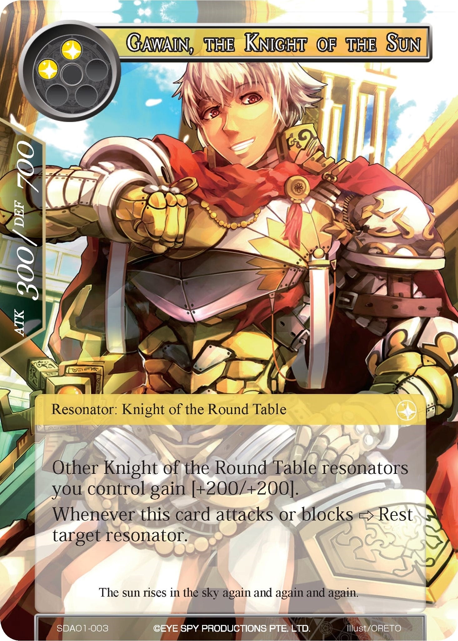 Gawain the Knight of the Sun (1003) [AOSD1] - Force of Will Single